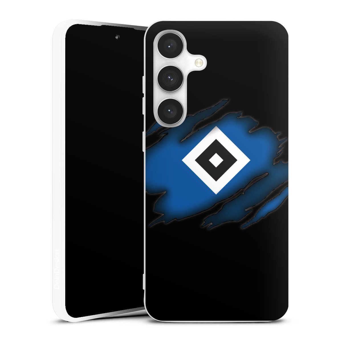 Galaxy S24 FE 5G Handy Silikon Hülle Case weiß Handyhülle Official Licensed Product Hsv Hamburger Sv Silikon Case