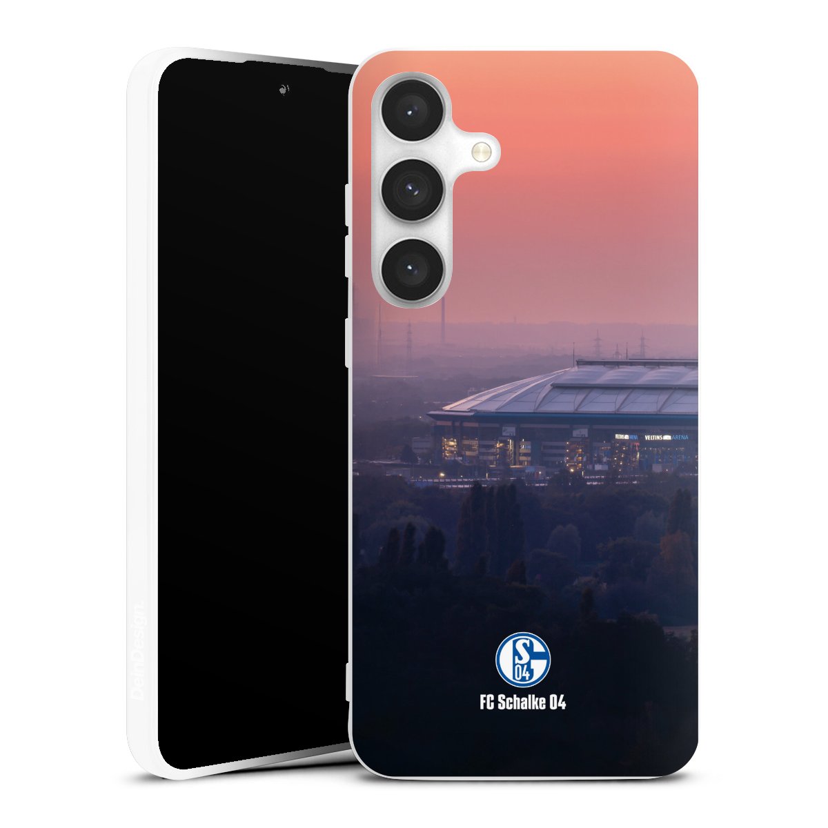 Galaxy S24 FE 5G Handy Silikon Hülle Case weiß Handyhülle Fc Schalke 04 Stadium Schalke 04 Silikon Case