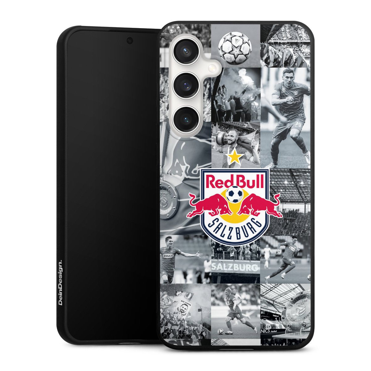 Galaxy S24 FE 5G Handy Premium Silikon Hülle Handyhülle schwarz Case Fc Red Bull Salzburg Salzburg Red Bull Silikon Premium Case