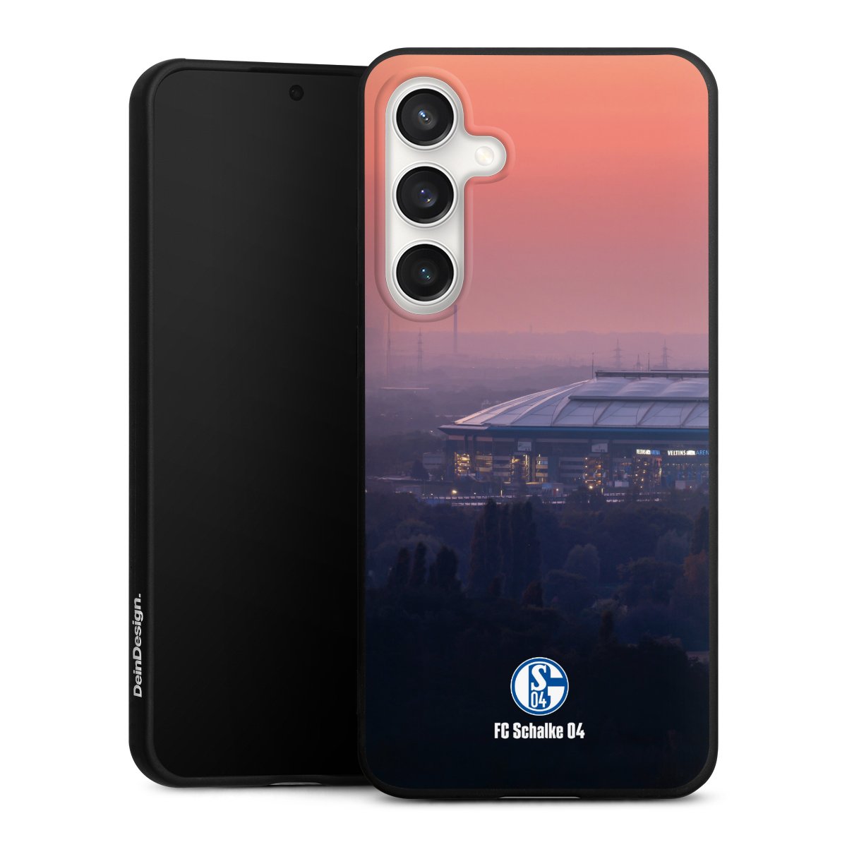 Galaxy S24 FE 5G Handy Premium Silikon Hülle Handyhülle schwarz Case Fc Schalke 04 Stadium Schalke 04 Silikon Premium Case
