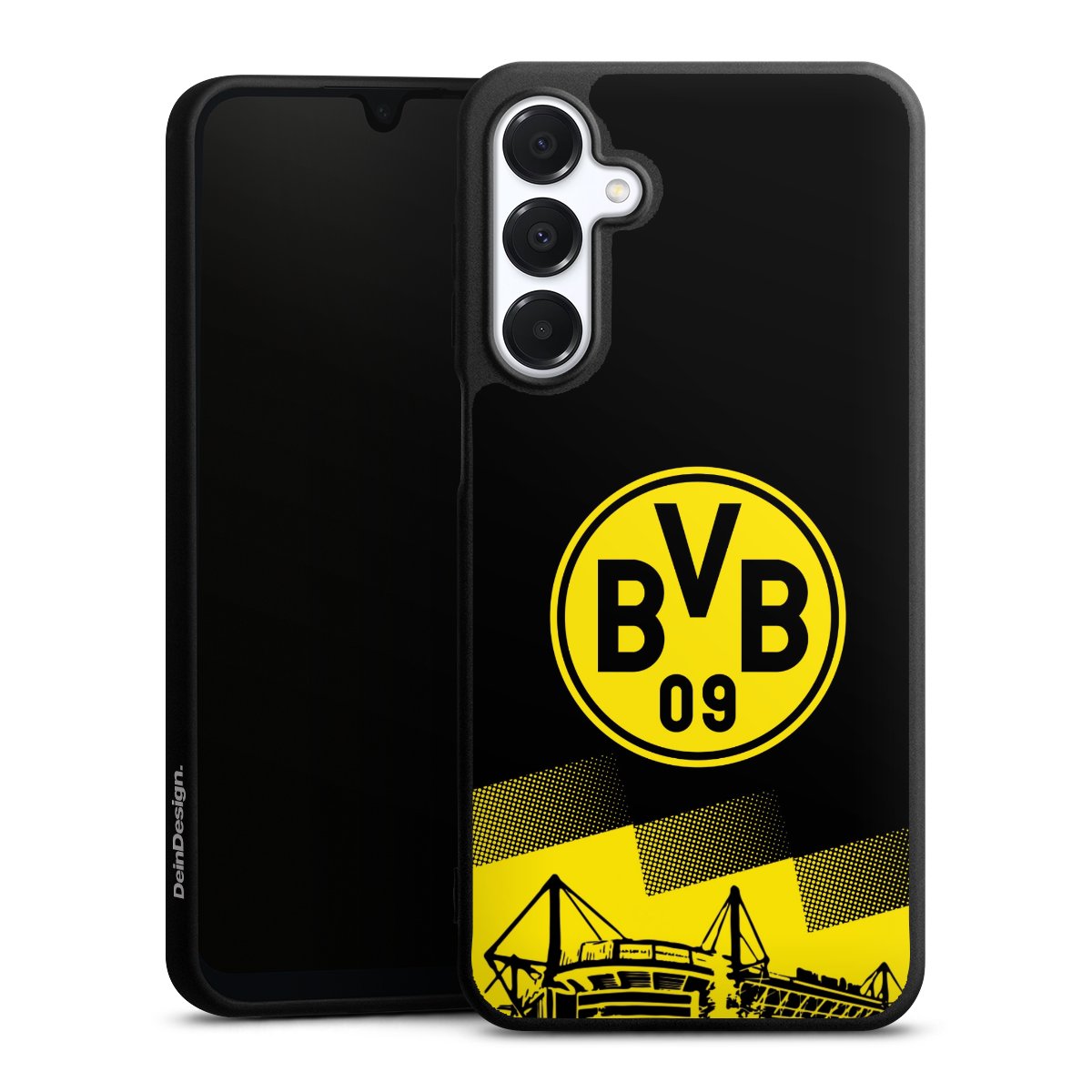 Galaxy A16 5G Handy Premium Silikon Hülle Handyhülle schwarz Case Stadium Borussia Dortmund Bvb Silikon Premium Case