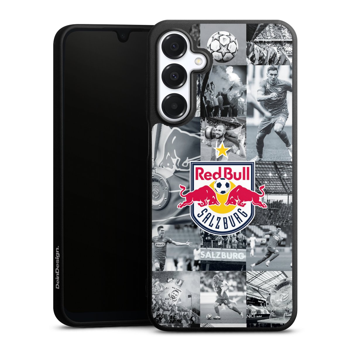 Galaxy A16 5G Handy Premium Silikon Hülle Handyhülle schwarz Case Salzburg Fc Red Bull Salzburg Red Bull Silikon Premium Case