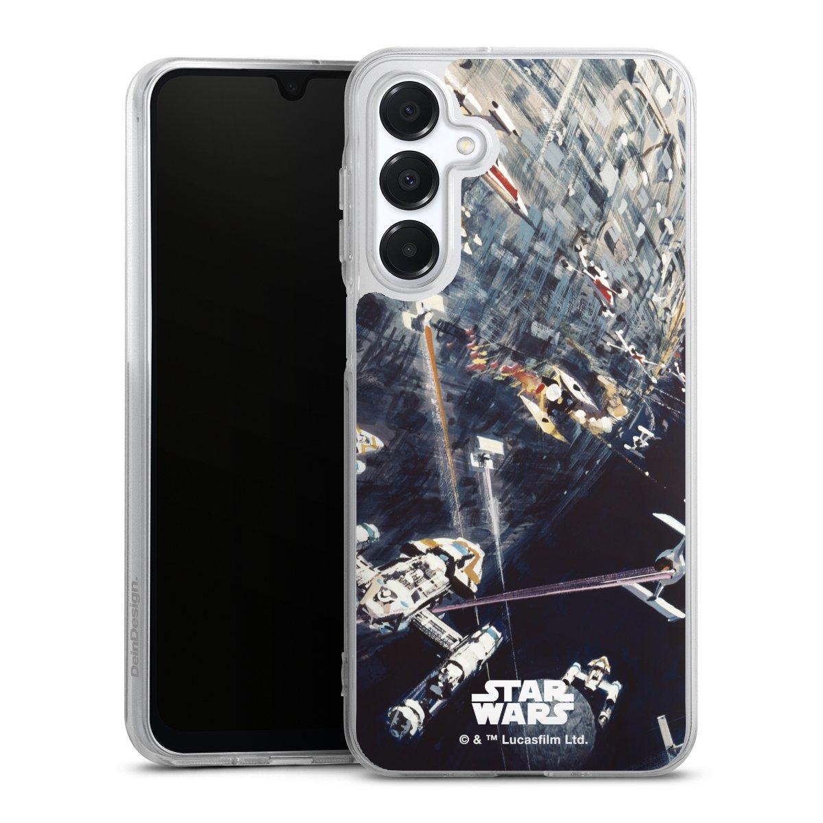 Galaxy A16 5G Handy Silikon Hülle Case transparent Handyhülle Movie Star Wars Death Star Silikon Case