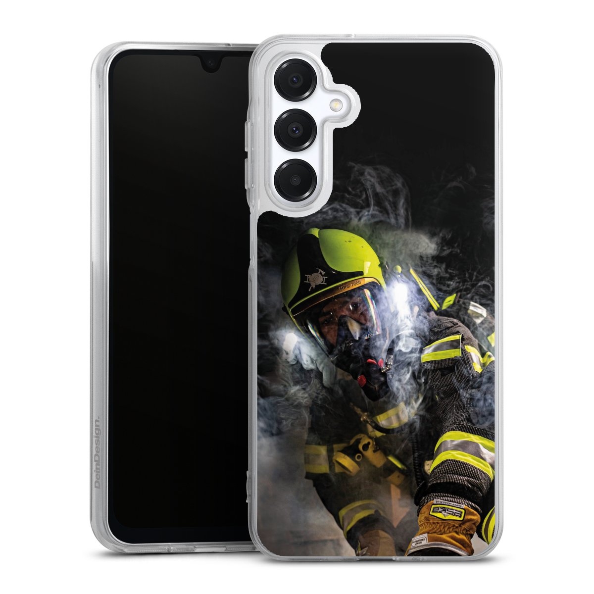 Galaxy A16 5G Handy Silikon Hülle Case transparent Handyhülle Fire Fire Fighter Fire Fighters Silikon Case