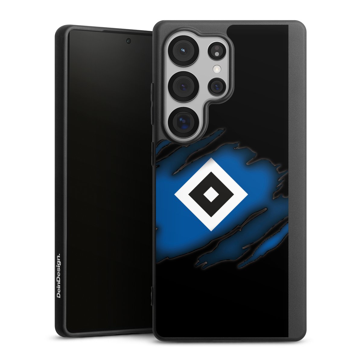 Galaxy S25 Ultra Handy Premium Silikon Hülle Handyhülle schwarz Case Hsv Official Licensed Product Hamburger Sv Silikon Premium Case