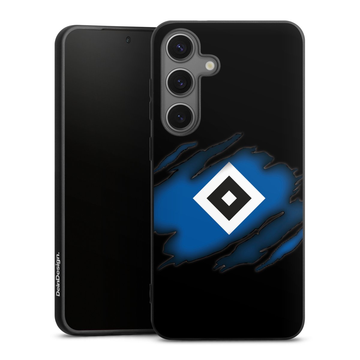 Galaxy S25+  Handy Premium Silikon Hülle Handyhülle schwarz Case Official Licensed Product Hsv Hamburger Sv Silikon Premium Case