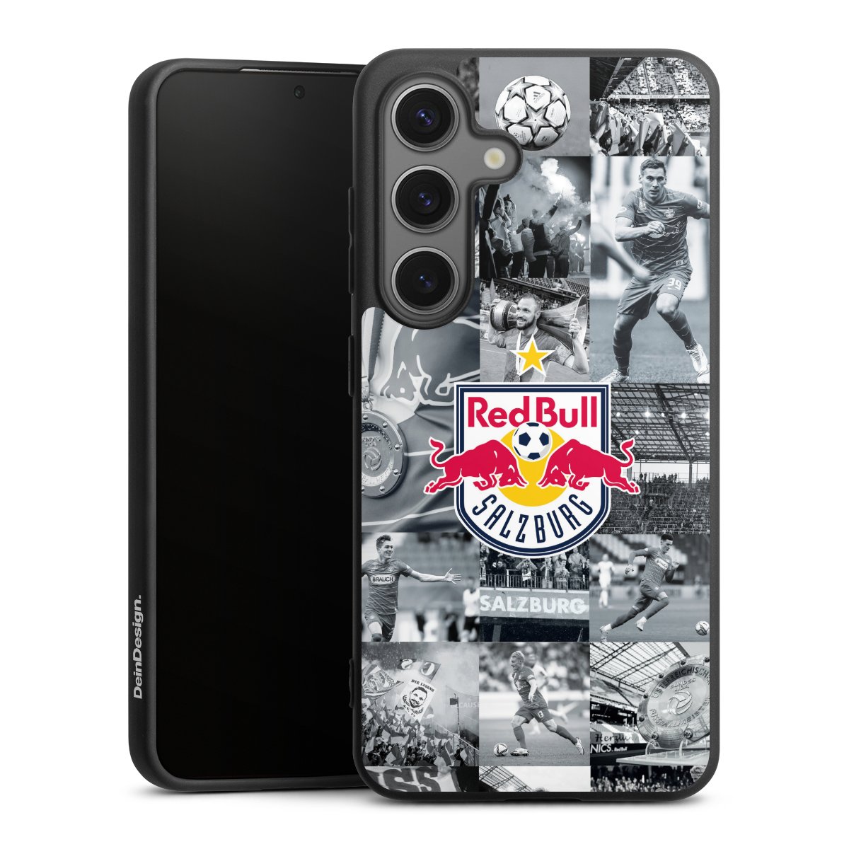 Galaxy S25 Handy Premium Silikon Hülle Handyhülle schwarz Case Salzburg Fc Red Bull Salzburg Red Bull Silikon Premium Case