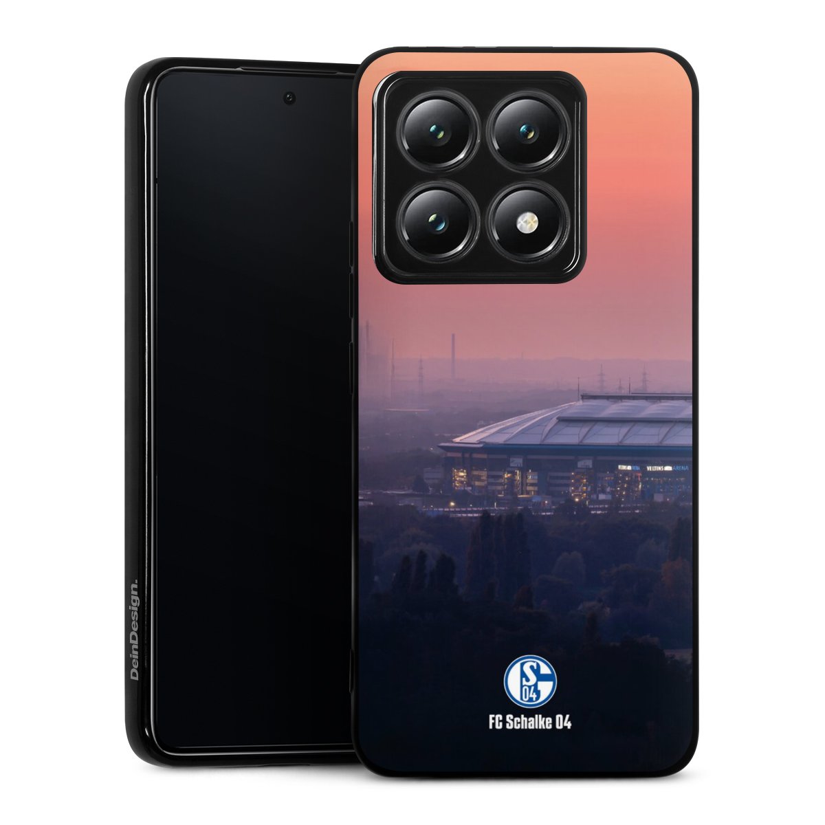 Xiaomi 14T Handy Silikon Hülle Case schwarz Handyhülle Fc Schalke 04 Stadium Schalke 04