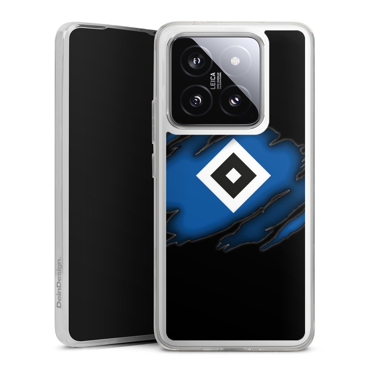 Xiaomi 14T Pro Handy Silikon Hülle Case transparent Handyhülle Official Licensed Product Hsv Hamburger Sv Silikon Case