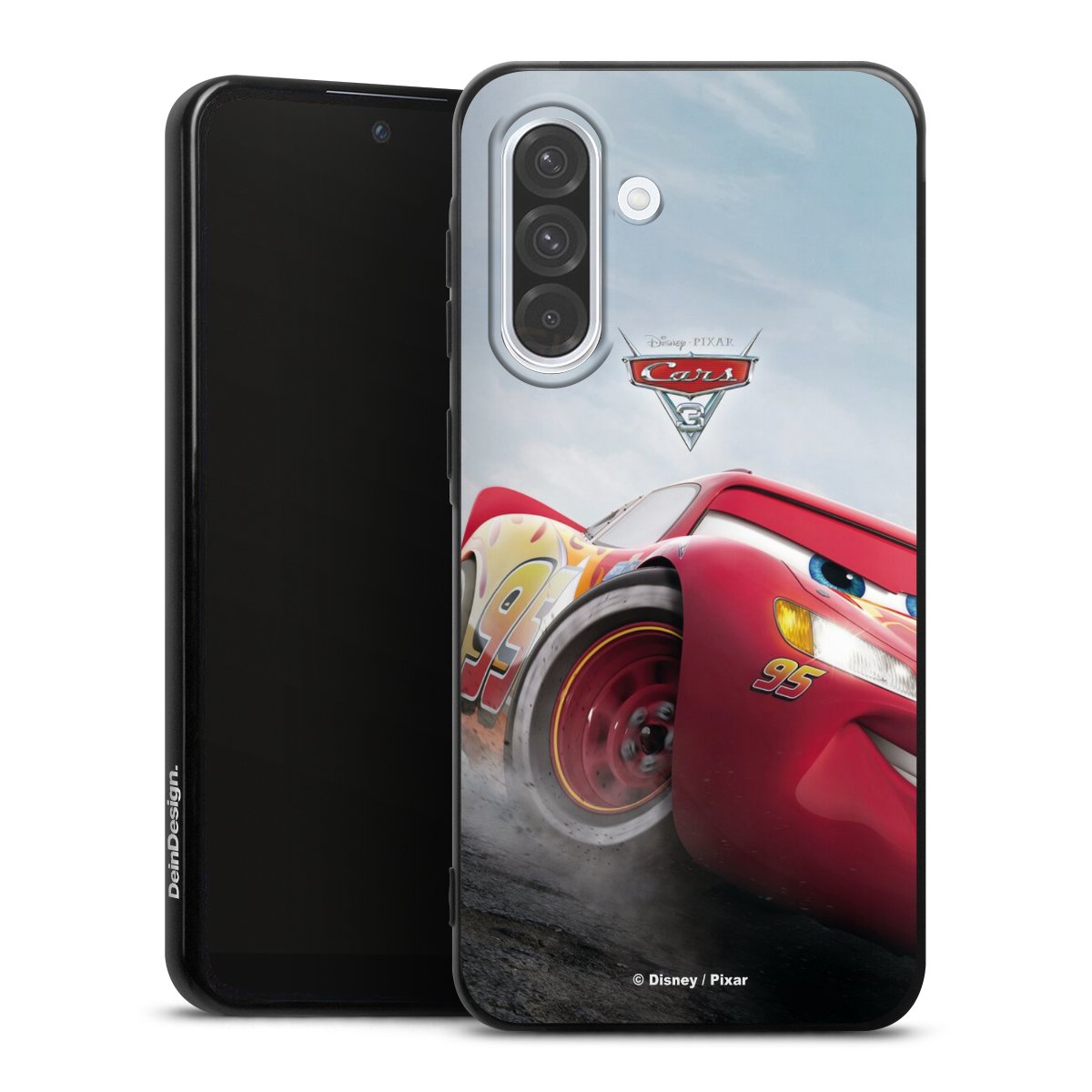 Galaxy A36 5G Handy Silikon Hülle Case schwarz Handyhülle Lightning Mcqueen 95 Official Licensed Product Cars