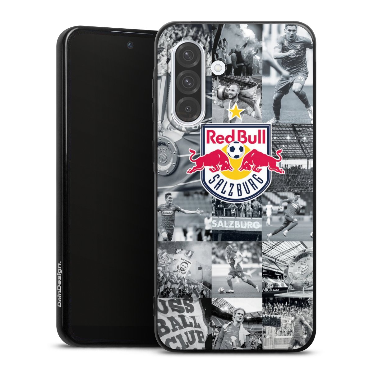 Galaxy A36 5G Handy Silikon Hülle Case schwarz Handyhülle Salzburg Fc Red Bull Salzburg Red Bull