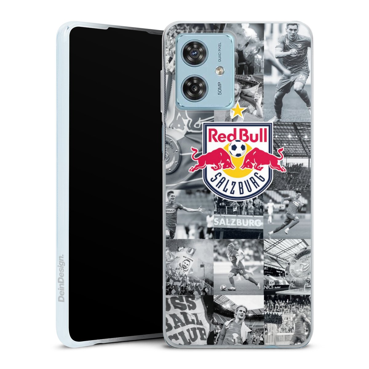 Motorola Moto G54 5G Handy Silikon Hülle Case transparent Handyhülle Salzburg Fc Red Bull Salzburg Red Bull Silikon Case