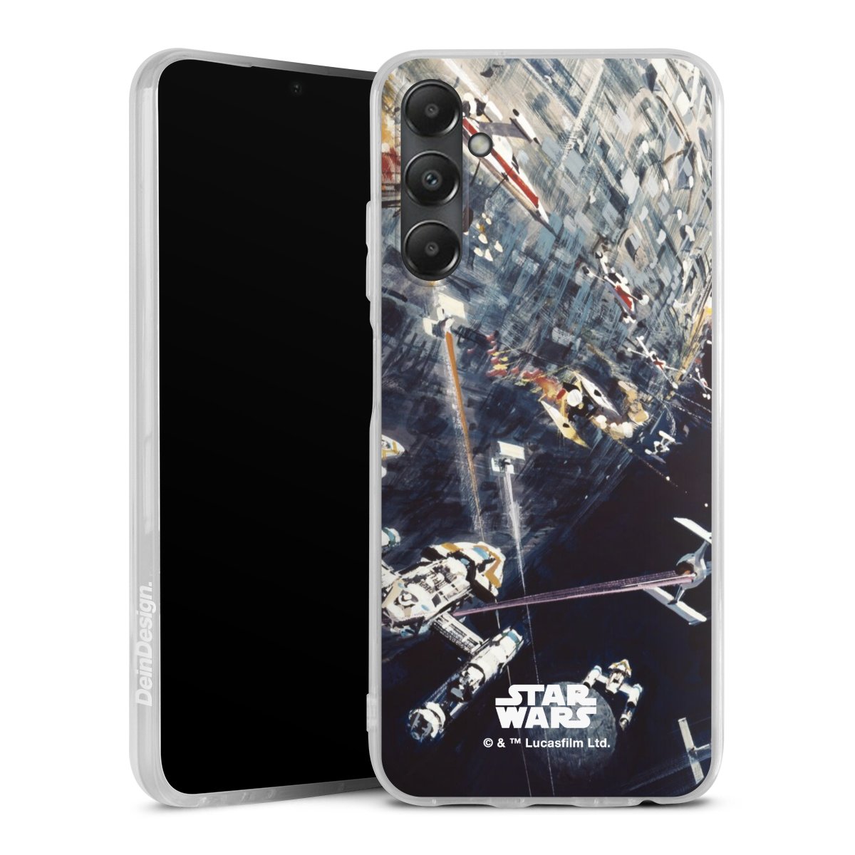 Galaxy A05s Handy Silikon Hülle Case transparent Handyhülle Movie Star Wars Death Star Silikon Case