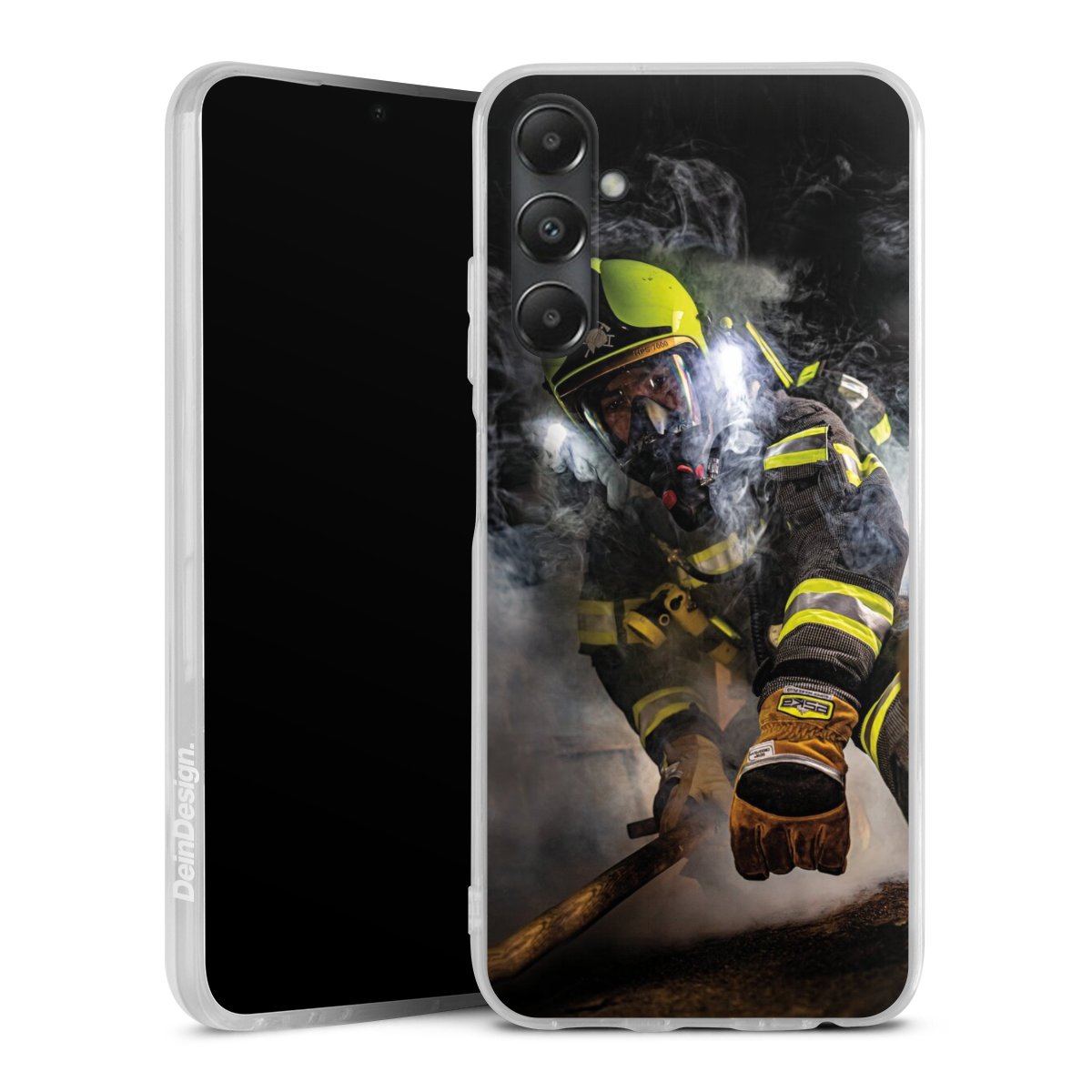 Galaxy A05s Handy Silikon Hülle Case transparent Handyhülle Fire Fire Fighter Fire Fighters Silikon Case