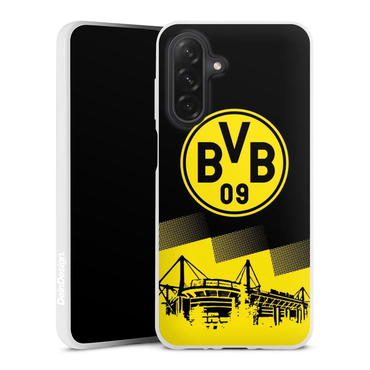 Galaxy A26 Handy Silikon Hülle Case weiß Handyhülle Stadium Borussia Dortmund Bvb Silikon Case