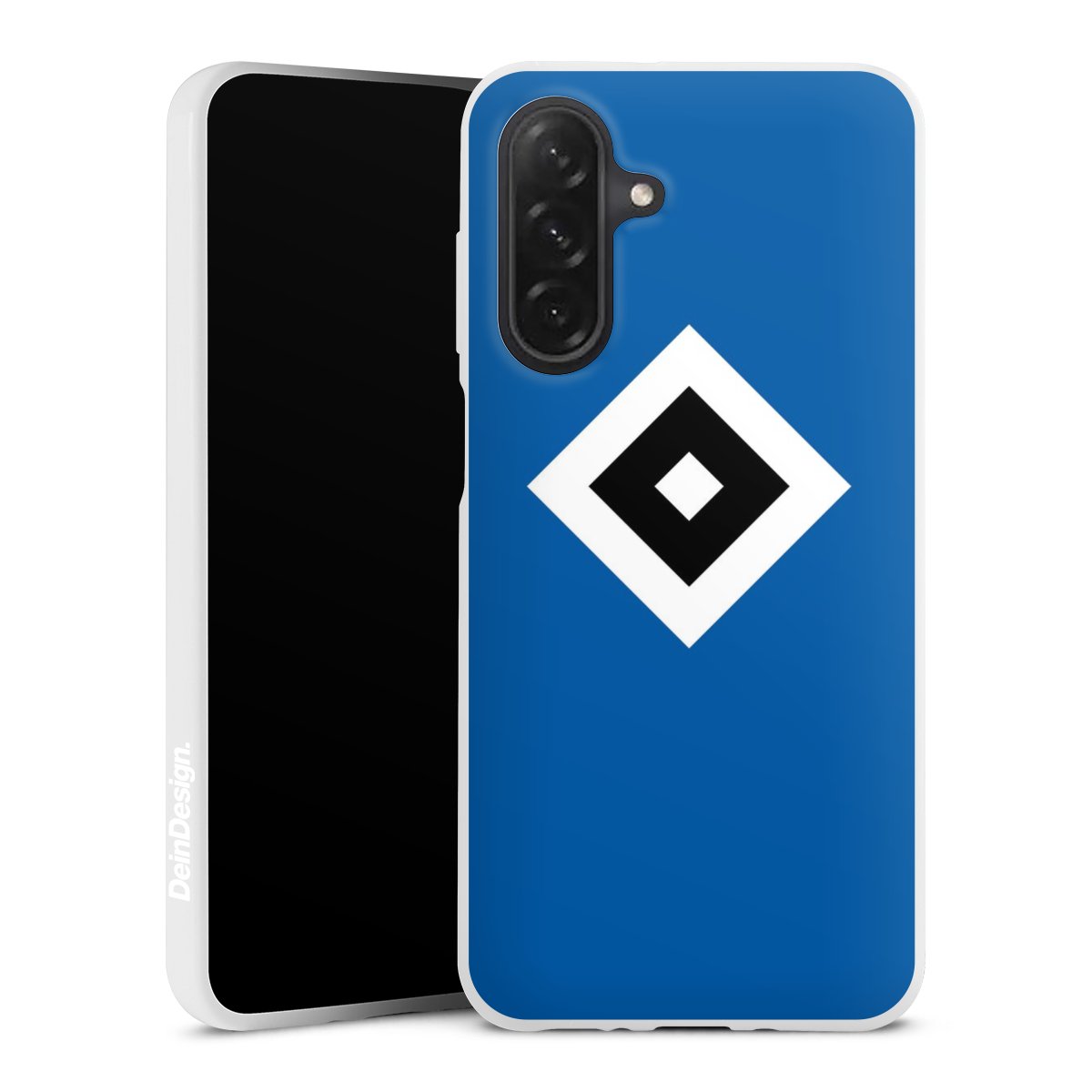 Galaxy A26 Handy Silikon Hülle Case weiß Handyhülle Hamburger Sv Logo Hsv Silikon Case