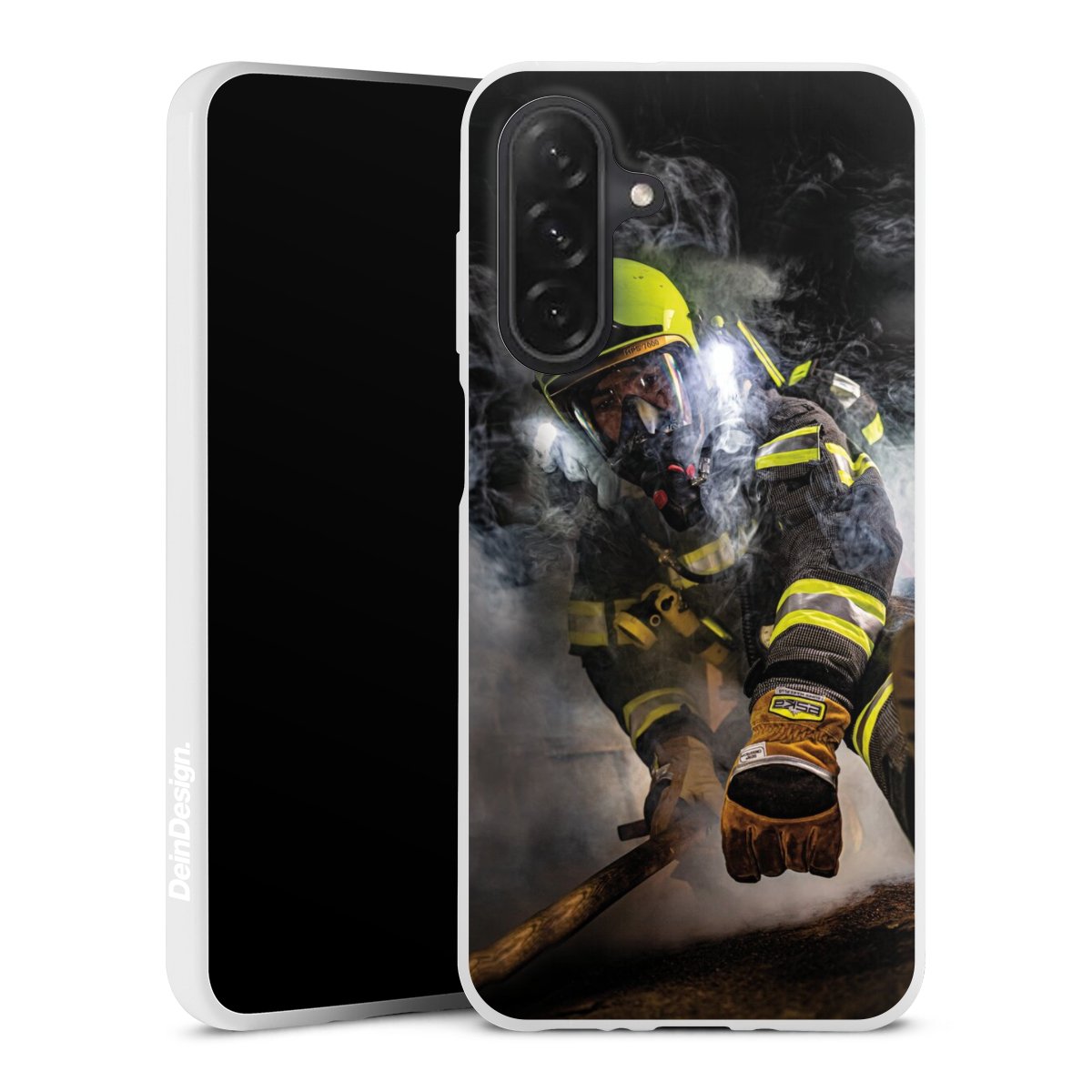 Galaxy A26 Handy Silikon Hülle Case weiß Handyhülle Fire Fighter Fire Fire Fighters Silikon Case