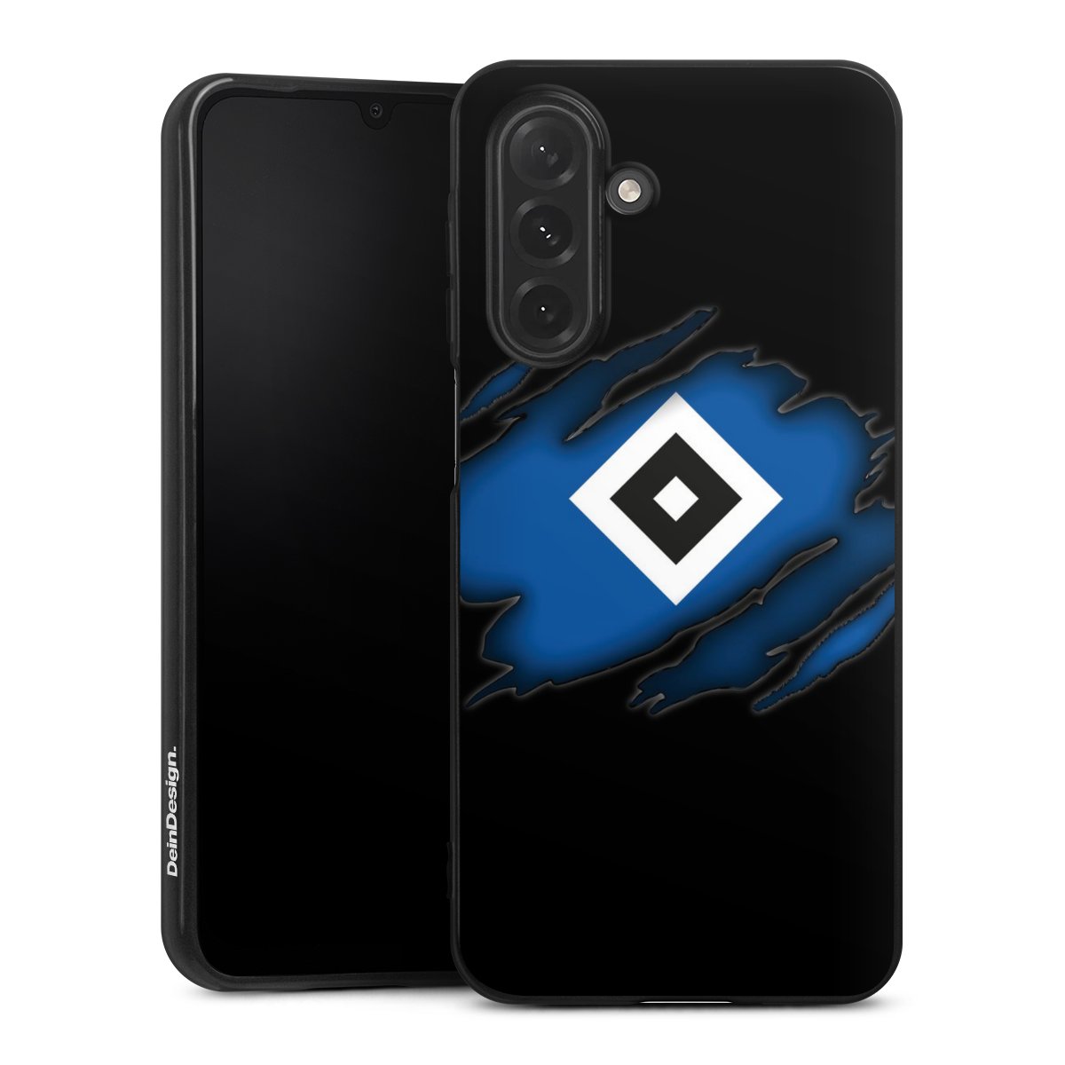Galaxy A26 Handy Silikon Hülle Case schwarz Handyhülle Official Licensed Product Hsv Hamburger Sv
