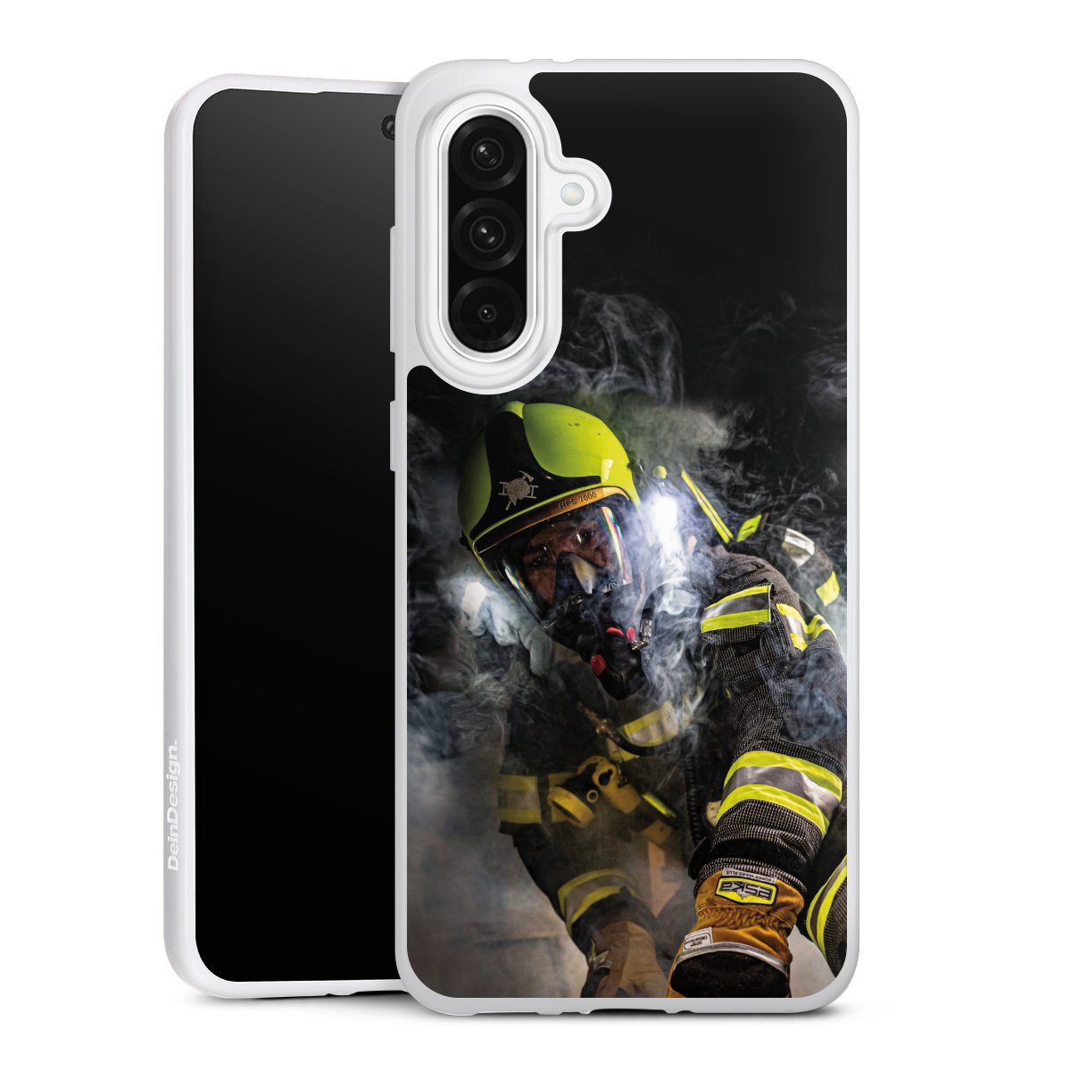 Galaxy A56 5G Handy Silikon Hülle Case weiß Handyhülle Fire Fire Fighter Fire Fighters Silikon Case