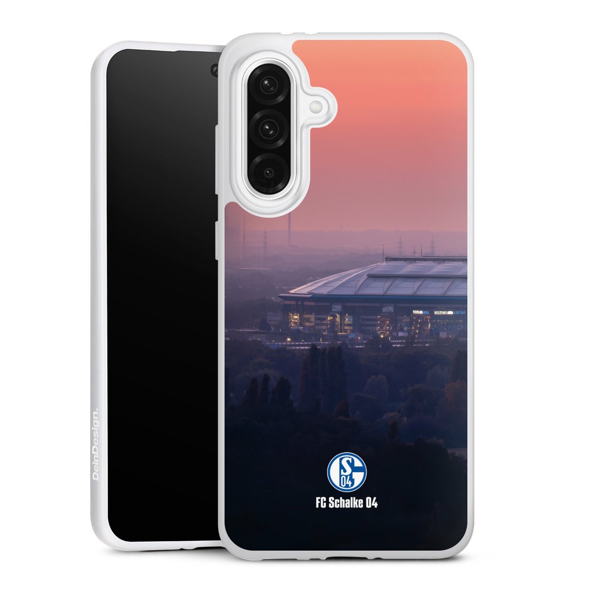 Galaxy A56 5G Handy Silikon Hülle Case weiß Handyhülle Fc Schalke 04 Stadium Schalke 04 Silikon Case