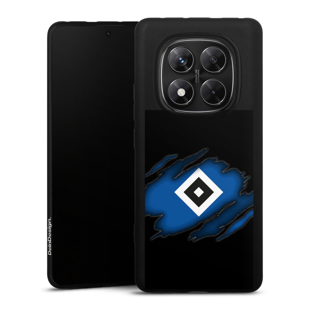 Xiaomi Redmi Note 14 Pro 5G Handy Premium Silikon Hülle Handyhülle schwarz Case Hsv Official Licensed Product Hamburger Sv Silikon Premium Case