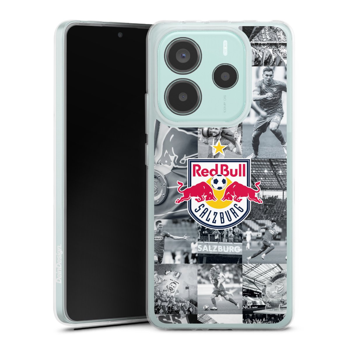 Xiaomi Redmi Note 14 5G Handy Silikon Hülle Case transparent Handyhülle Fc Red Bull Salzburg Salzburg Red Bull Silikon Case