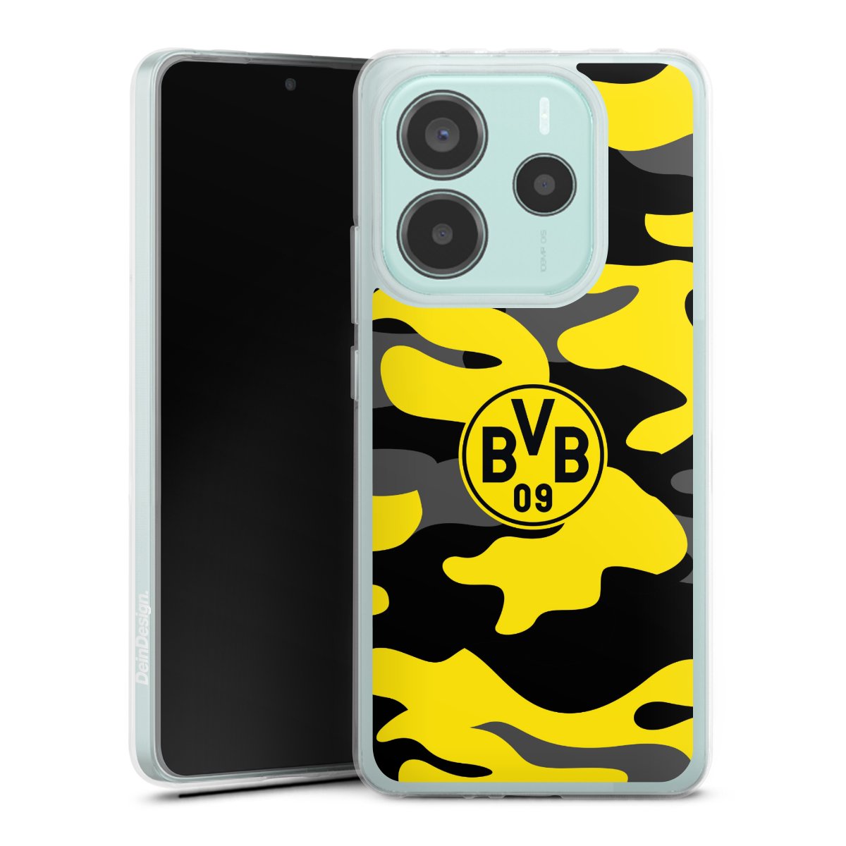 Xiaomi Redmi Note 14 5G Handy Silikon Hülle Case transparent Handyhülle Merchandise Borussia Dortmund Bvb Silikon Case