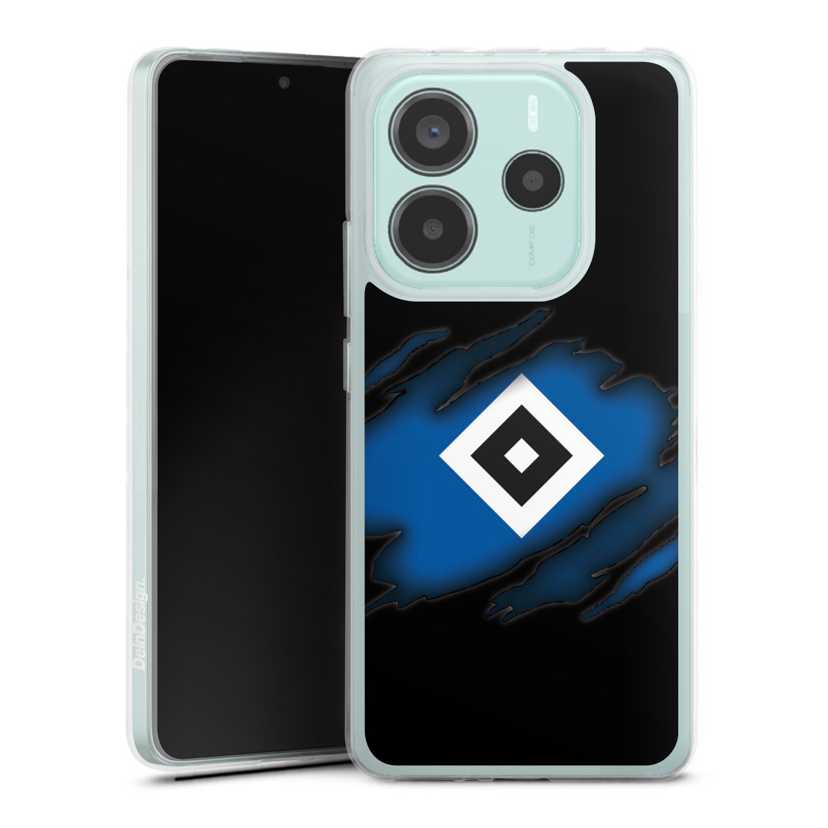Xiaomi Redmi Note 14 5G Handy Silikon Hülle Case transparent Handyhülle Hsv Hamburger Sv Official Licensed Product Silikon Case
