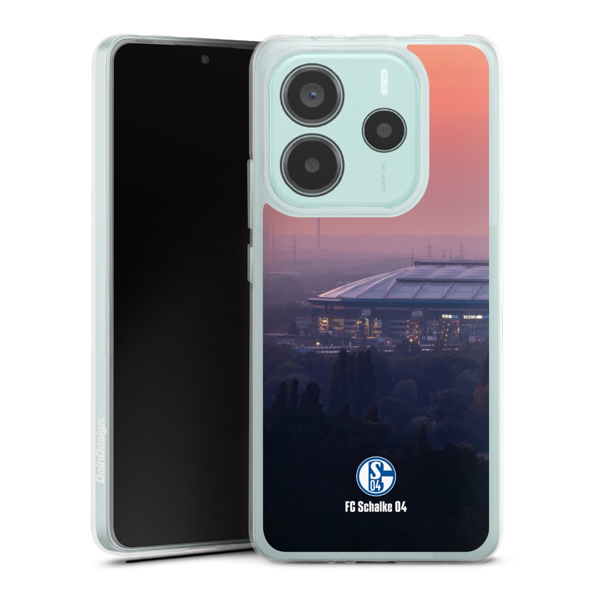 Xiaomi Redmi Note 14 5G Handy Silikon Hülle Case transparent Handyhülle Fc Schalke 04 Stadium Schalke 04 Silikon Case