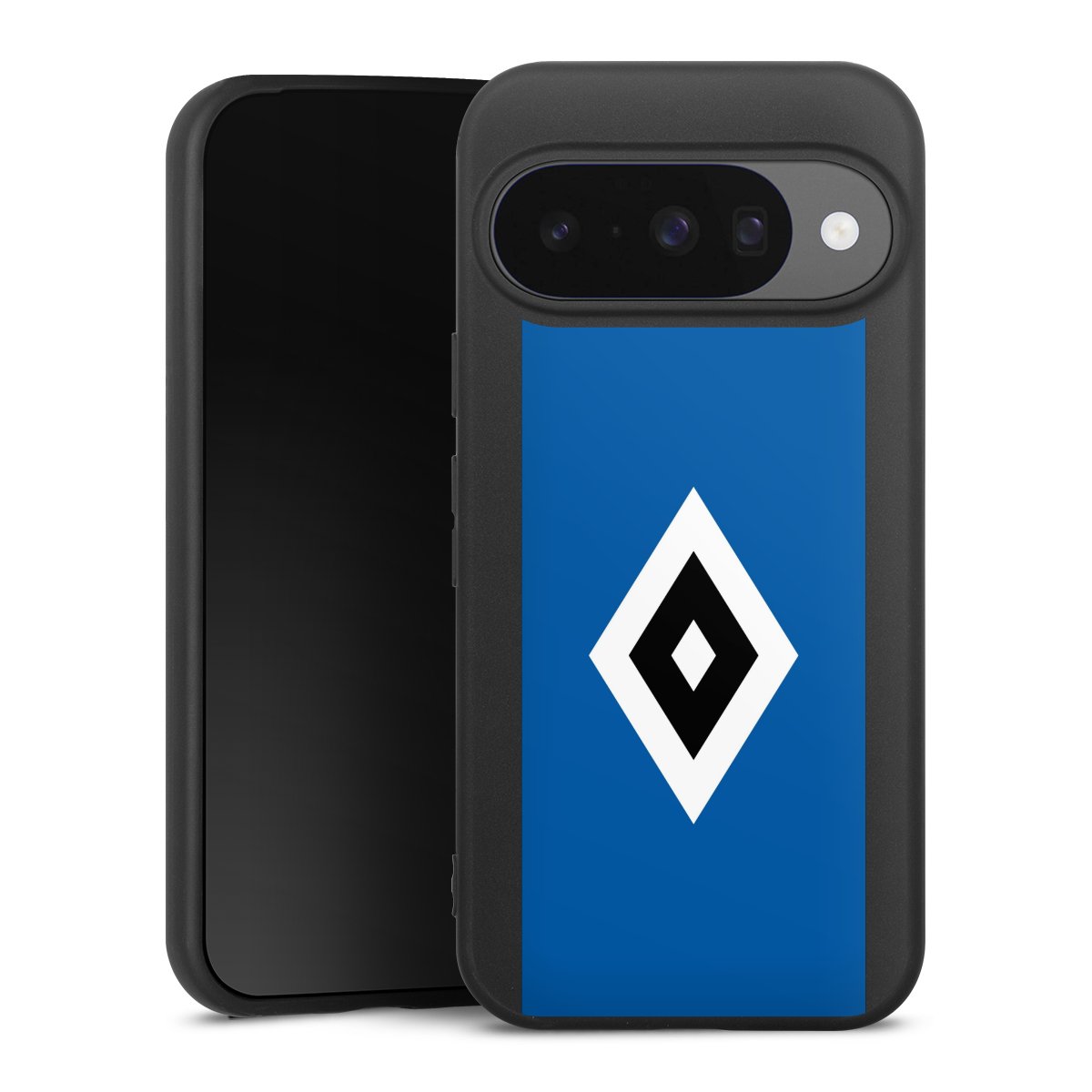 Google Pixel 10 Pro Handy Premium Silikon Hülle Handyhülle schwarz Case Hamburger Sv Logo Hsv Silikon Premium Case