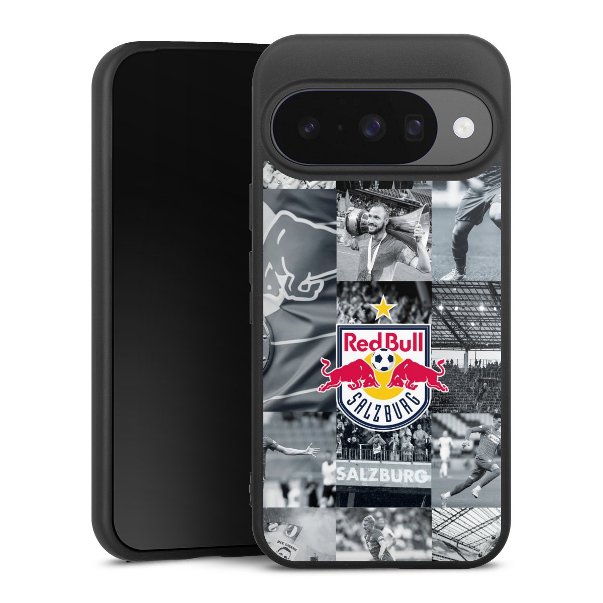 Google Pixel 10 Handy Premium Silikon Hülle Handyhülle schwarz Case Salzburg Fc Red Bull Salzburg Red Bull Silikon Premium Case
