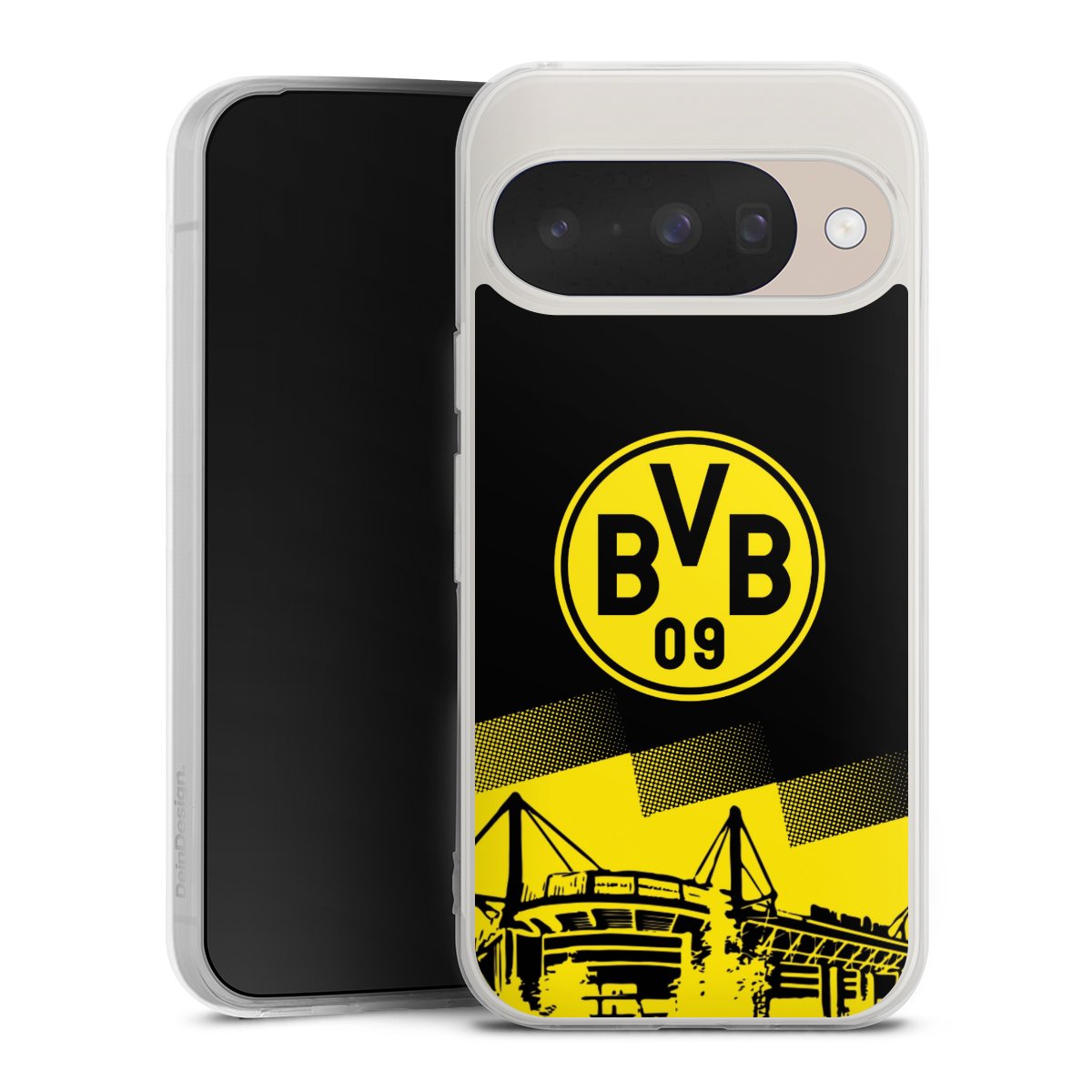 Google Pixel 10 Handy Silikon Hülle Case transparent Handyhülle Stadium Borussia Dortmund Bvb Silikon Case