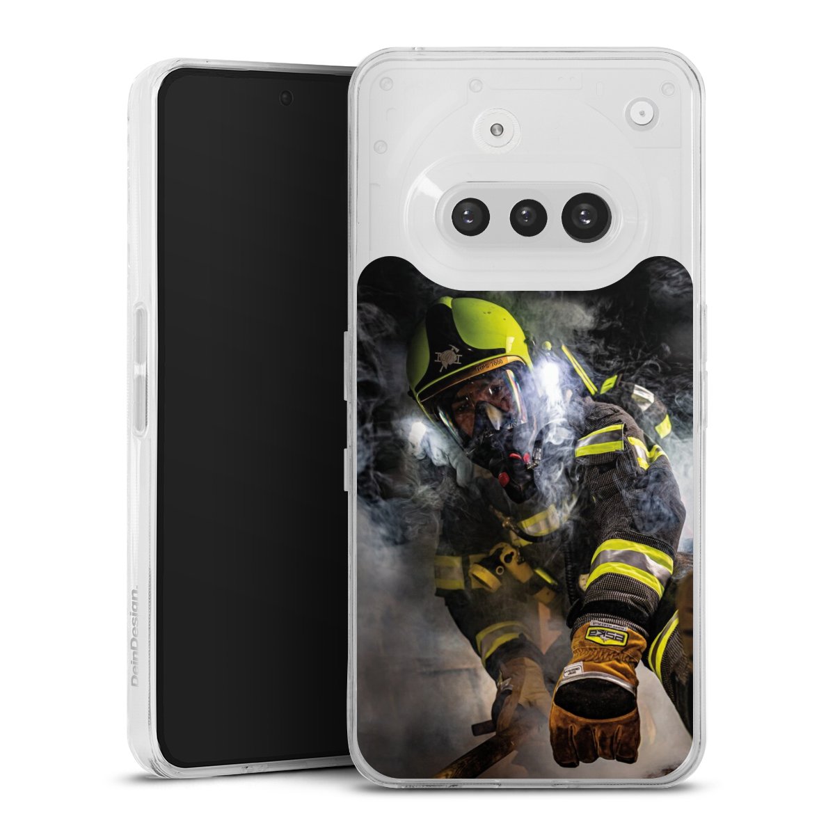 Nothing Phone (3a) Handy Silikon Hülle Case transparent Handyhülle Fire Fire Fighter Fire Fighters Silikon Case