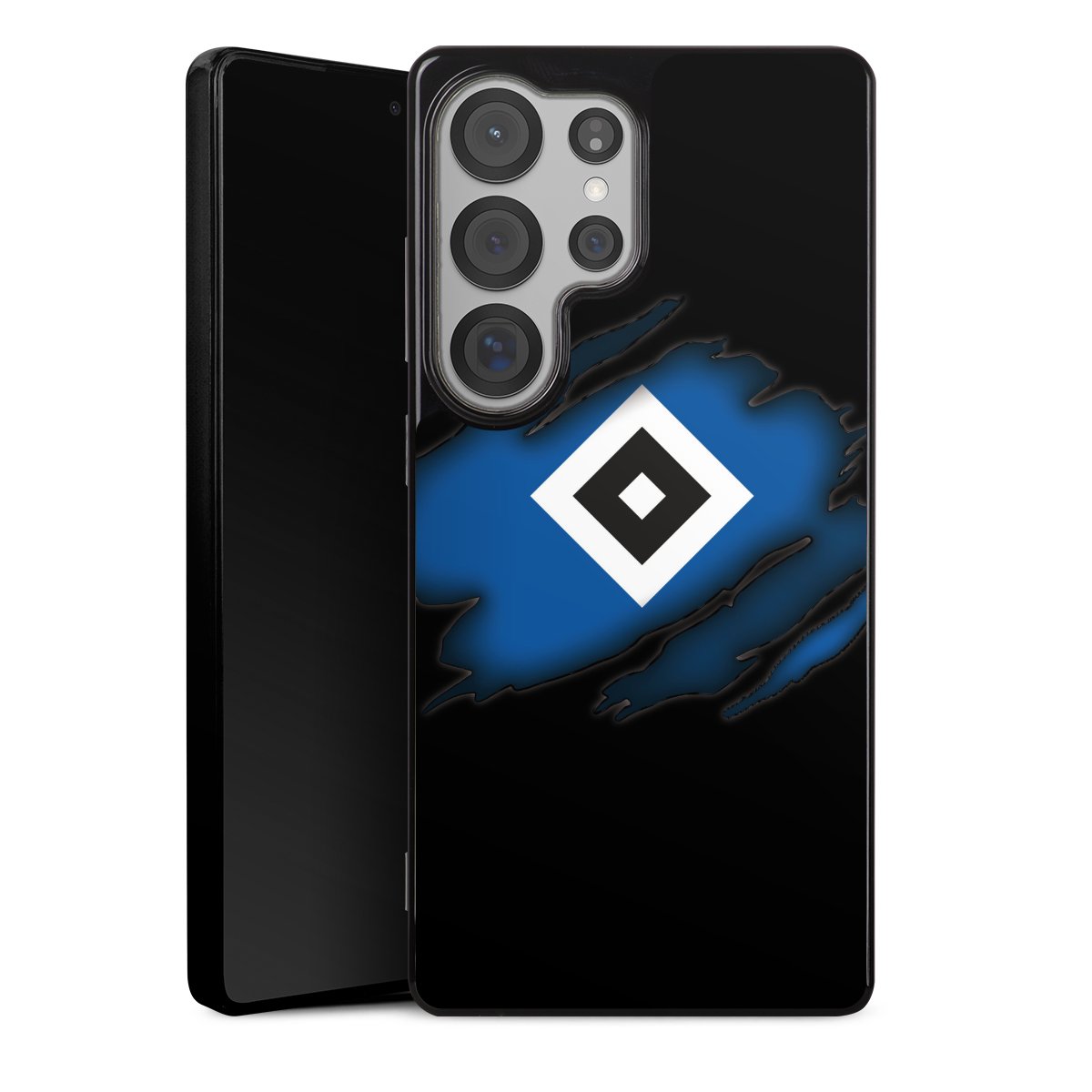 Galaxy S25 Ultra Handy Silikon Hülle Case schwarz Handyhülle Official Licensed Product Hsv Hamburger Sv