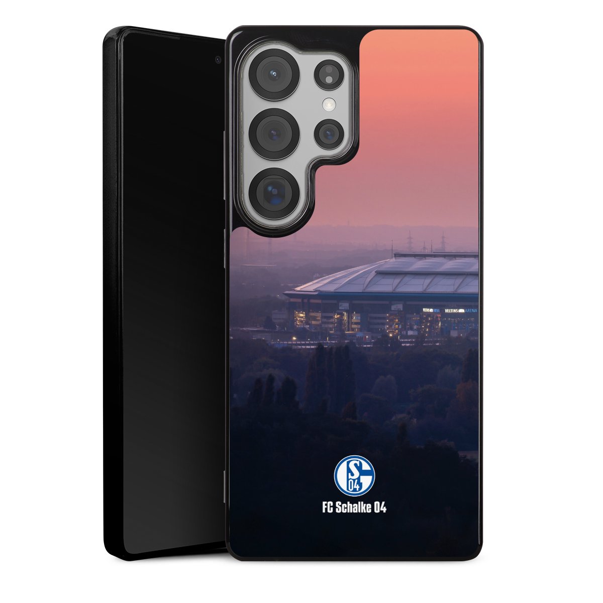 Galaxy S25 Ultra Handy Silikon Hülle Case schwarz Handyhülle Fc Schalke 04 Stadium Schalke 04