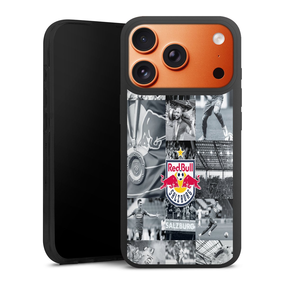iPhone 17 Pro Handy Premium Silikon Hülle Handyhülle schwarz Case Salzburg Fc Red Bull Salzburg Red Bull Silikon Premium Case