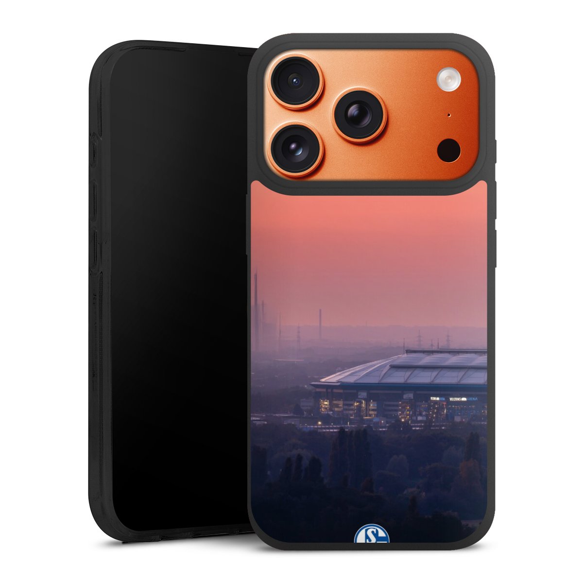 iPhone 17 Pro Handy Premium Silikon Hülle Handyhülle schwarz Case Fc Schalke 04 Stadium Schalke 04 Silikon Premium Case