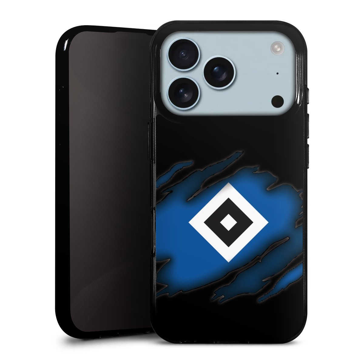 iPhone 17 Pro Handy Silikon Hülle Case schwarz Handyhülle Official Licensed Product Hsv Hamburger Sv
