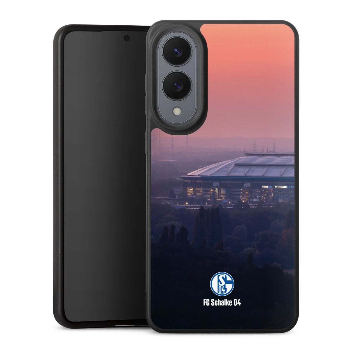 Galaxy S25 Edge Handy Premium Silikon Hülle Handyhülle schwarz Case Stadium Schalke 04 Fc Schalke 04 Silikon Premium Case