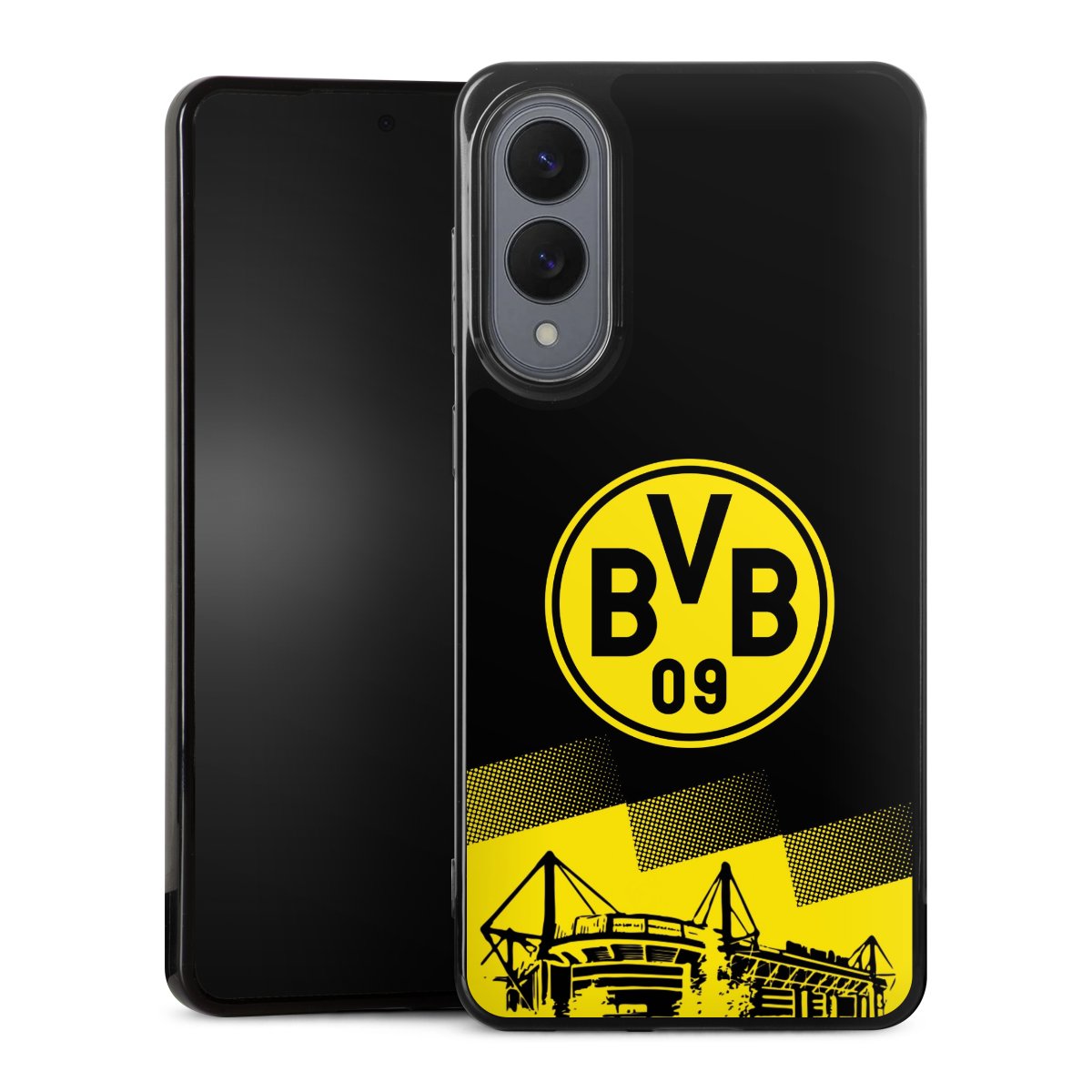 Galaxy S25 Edge Handy Silikon Hülle Case schwarz Handyhülle Stadium Borussia Dortmund Bvb