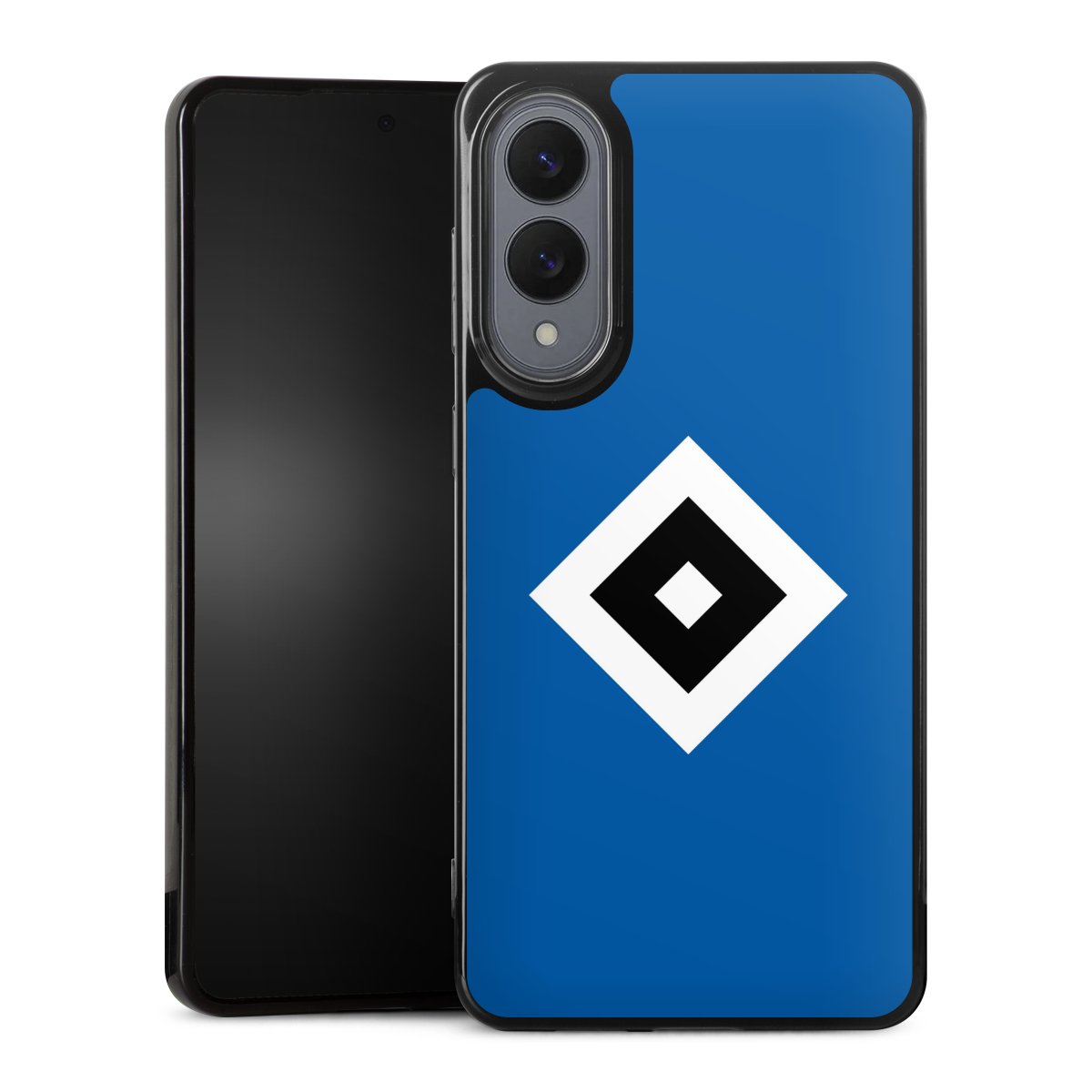 Galaxy S25 Edge Handy Silikon Hülle Case schwarz Handyhülle Hamburger Sv Logo Hsv