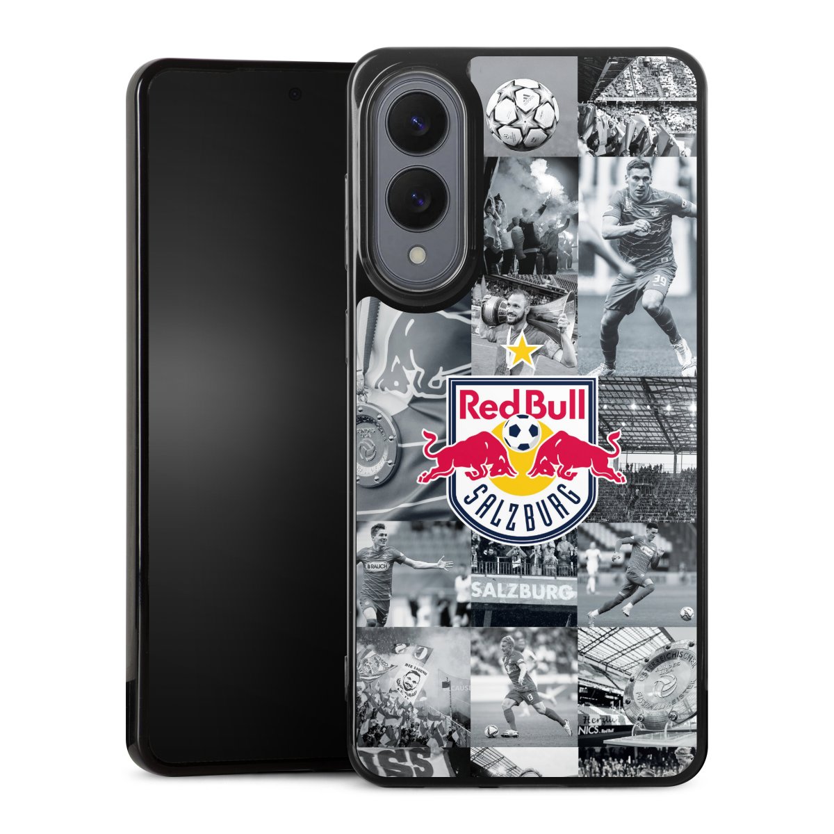 Galaxy S25 Edge Handy Silikon Hülle Case schwarz Handyhülle Salzburg Fc Red Bull Salzburg Red Bull