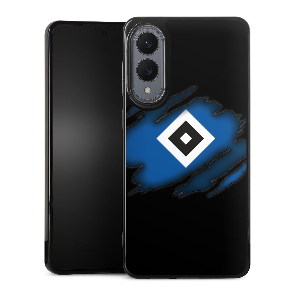 Galaxy S25 Edge Handy Silikon Hülle Case schwarz Handyhülle Official Licensed Product Hsv Hamburger Sv
