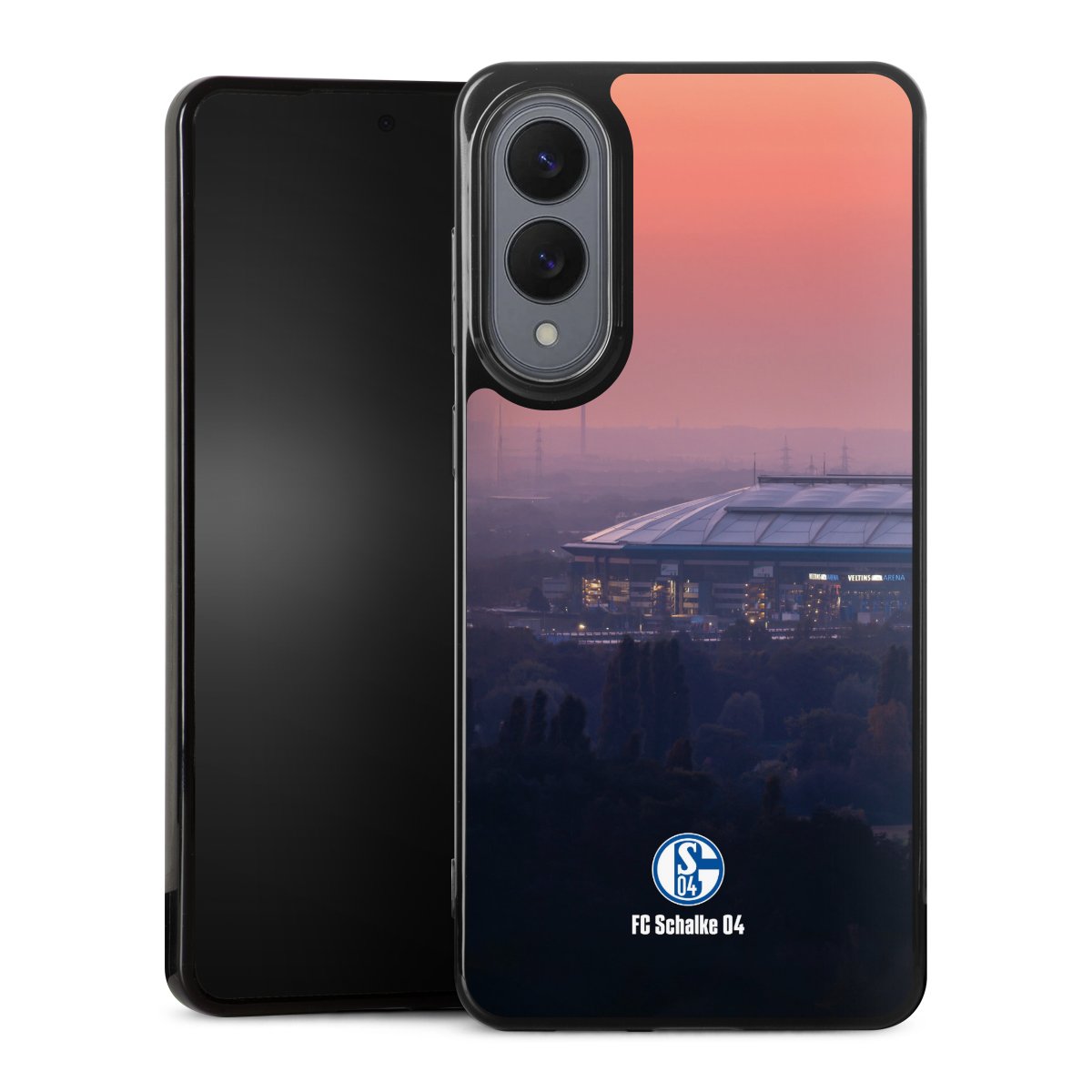 Galaxy S25 Edge Handy Silikon Hülle Case schwarz Handyhülle Stadium Schalke 04 Fc Schalke 04