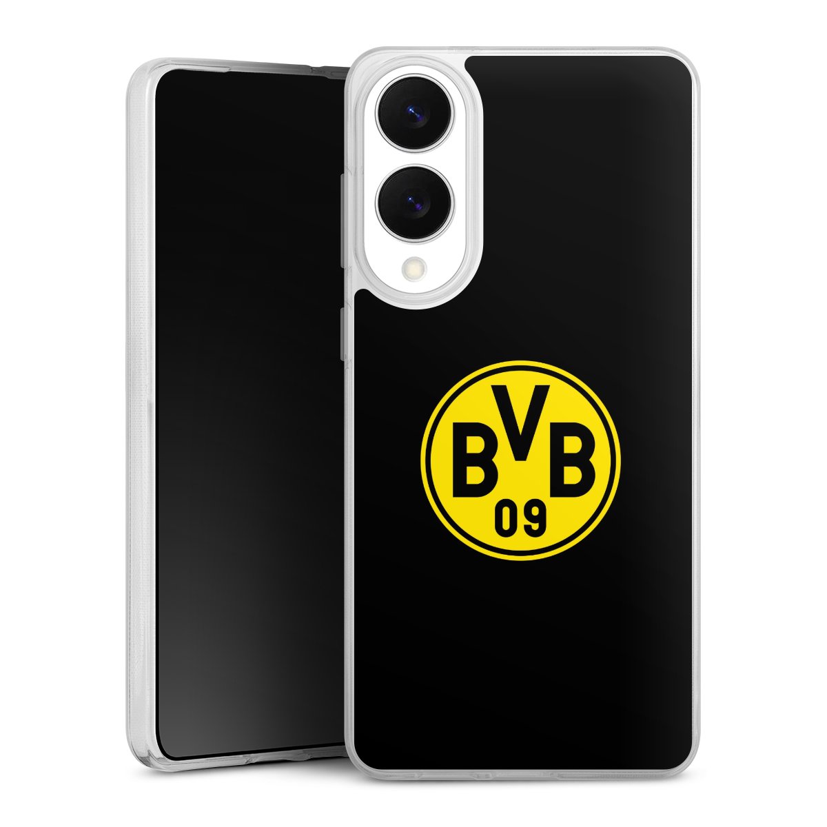 Galaxy S25 Edge Handy Silikon Hülle Case transparent Handyhülle Bvb Borussia Dortmund Logo Silikon Case