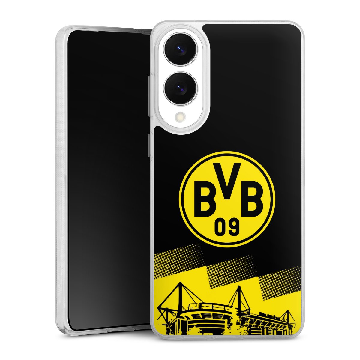 Galaxy S25 Edge Handy Silikon Hülle Case transparent Handyhülle Stadium Borussia Dortmund Bvb Silikon Case