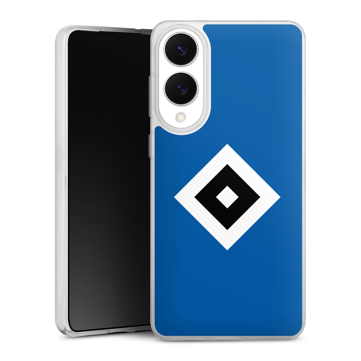 Galaxy S25 Edge Handy Silikon Hülle Case transparent Handyhülle Hsv Logo Hamburger Sv Silikon Case