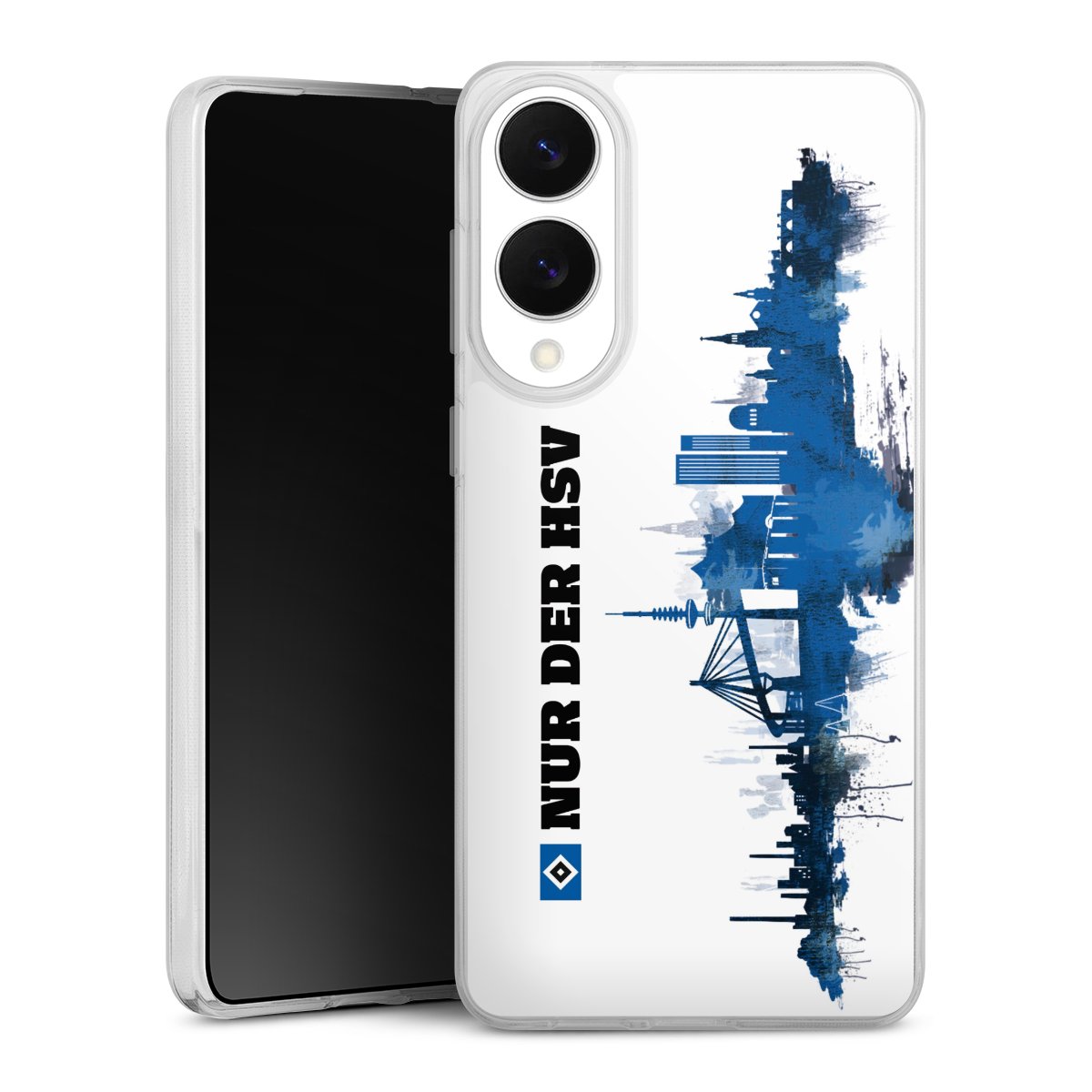 Galaxy S25 Edge Handy Silikon Hülle Case transparent Handyhülle Official Licensed Product Hsv Bundesliga Silikon Case