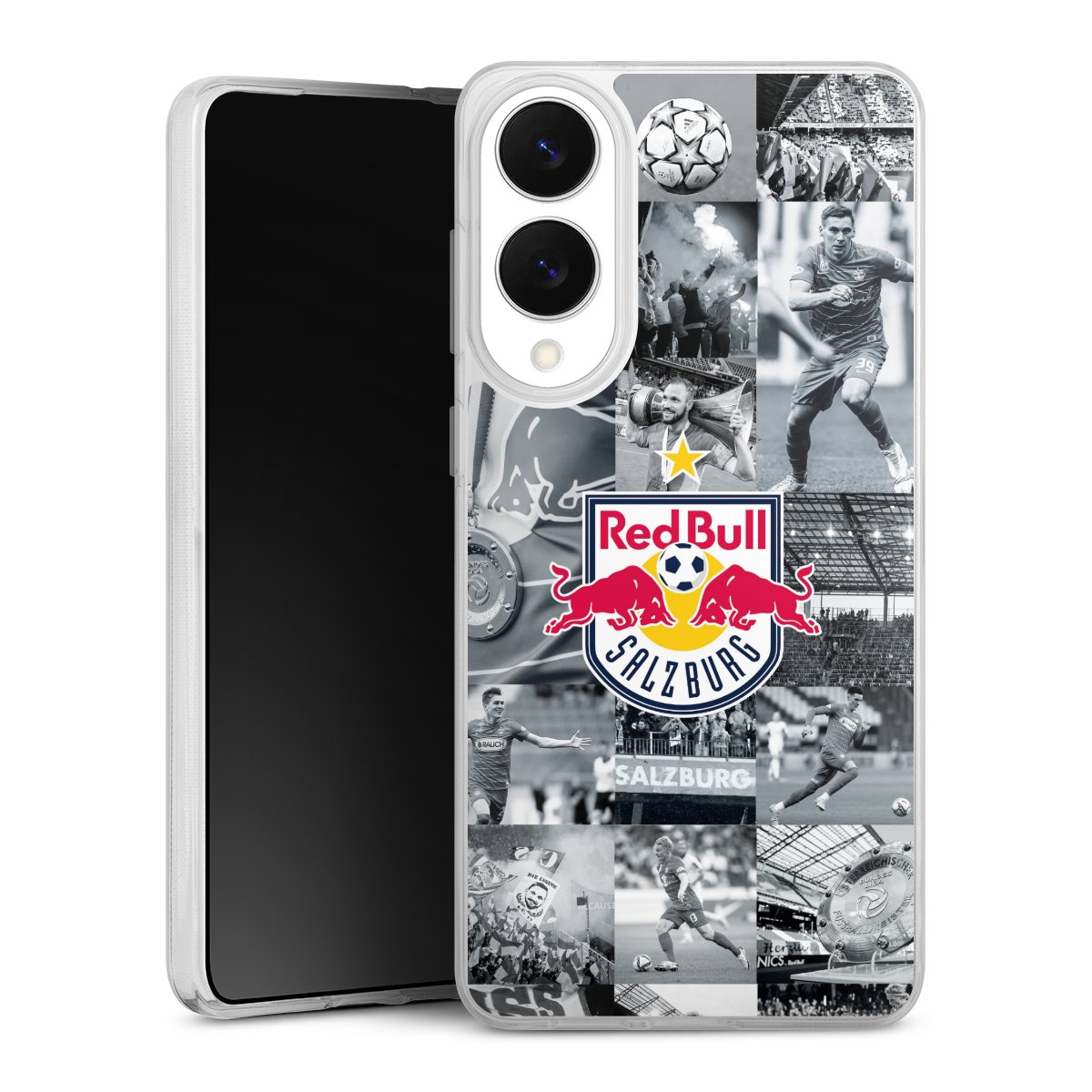 Galaxy S25 Edge Handy Silikon Hülle Case transparent Handyhülle Salzburg Fc Red Bull Salzburg Red Bull Silikon Case
