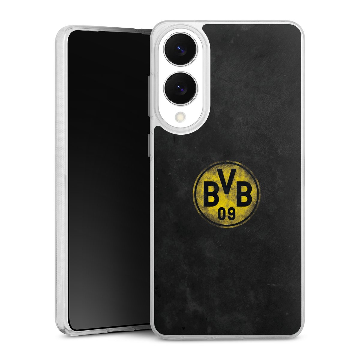 Galaxy S25 Edge Handy Silikon Hülle Case transparent Handyhülle Borussia Dortmund Bvb Merchandise Silikon Case